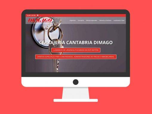 Página Web Cerrajería Cantabria Dimago