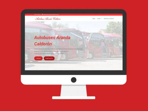 Página Web Autobuses Aranda Calderón