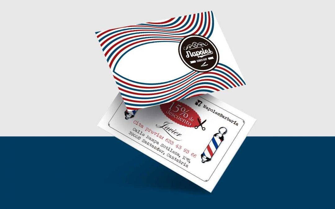 DISEÑO TARJETAS DE VISITA NÁPOLES BARBERSHOP