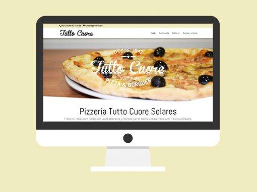 Página Web Pizzería Tutto Cuore Solares