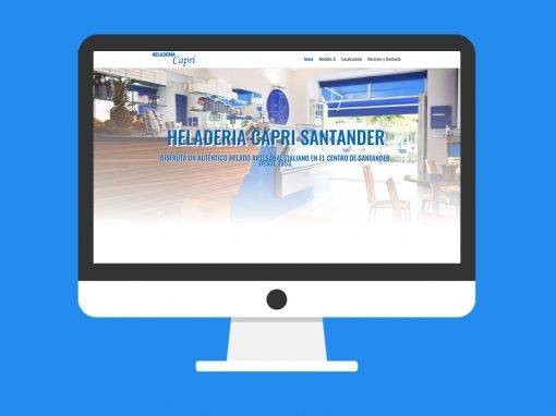 Página Web Heladería Capri Santander