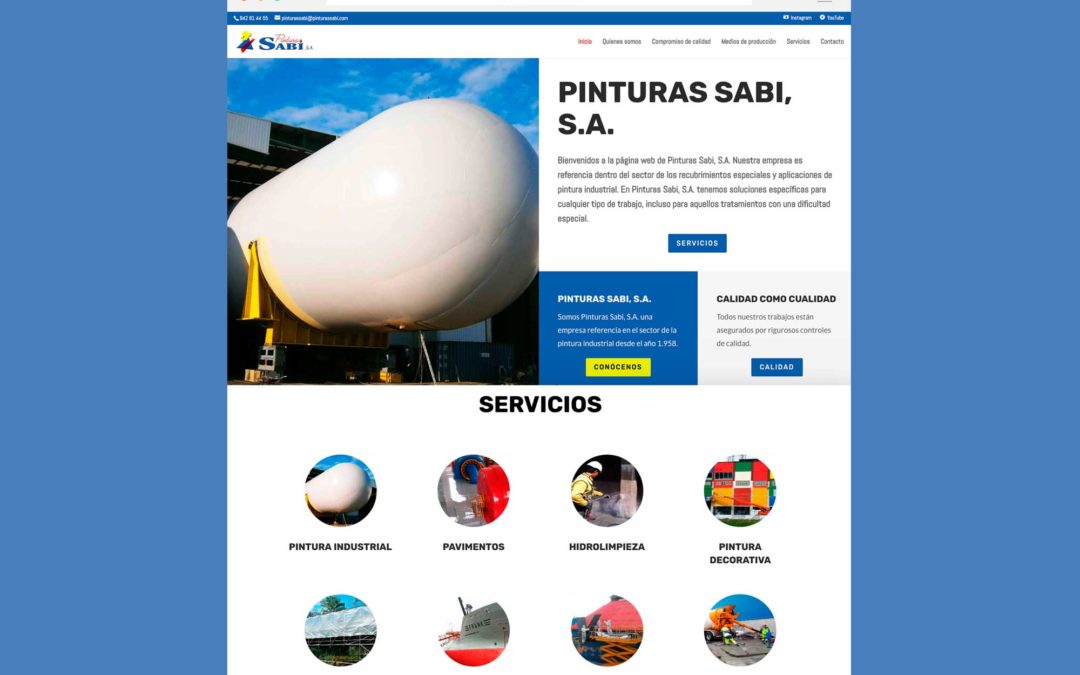 Página Web Pinturas Sabi