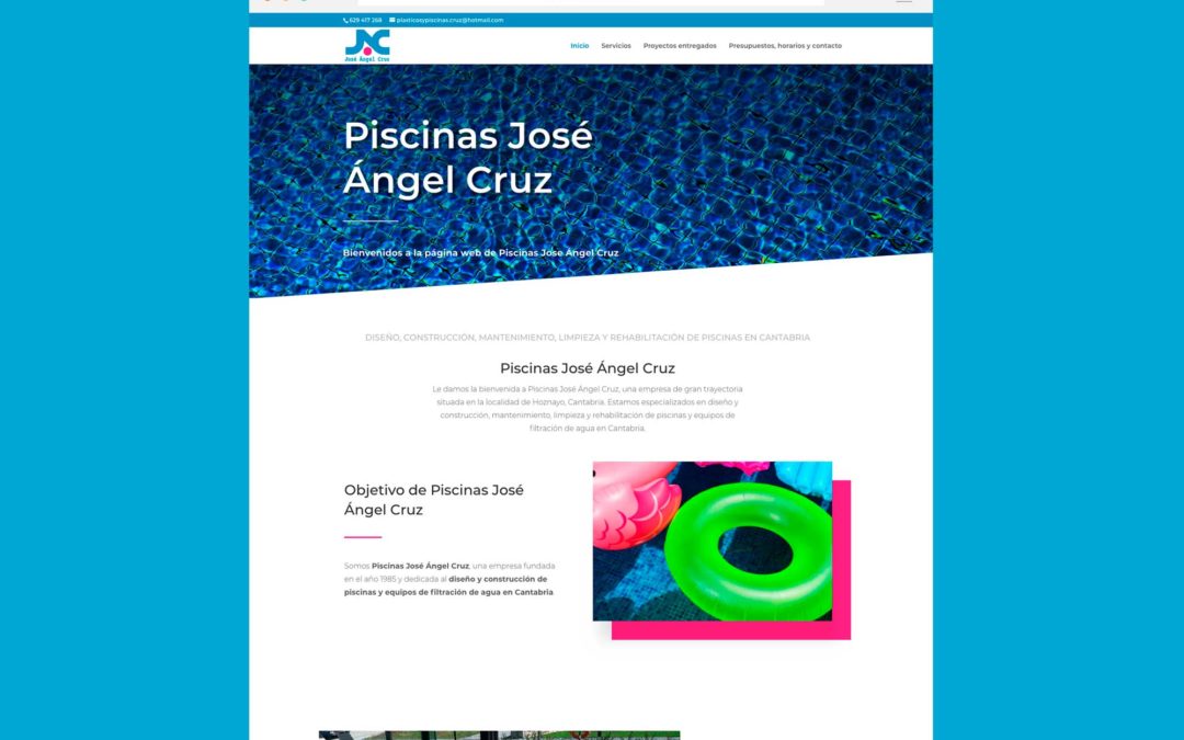 Página Web Piscinas José Ángel Cruz