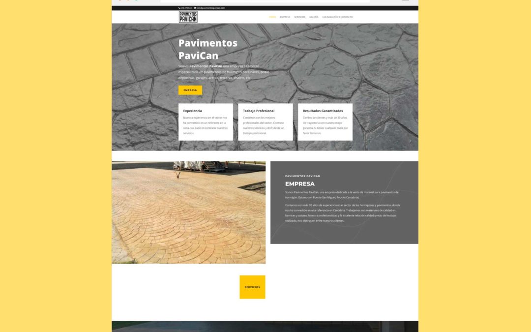 Página Web Pavimentos PAVICAN
