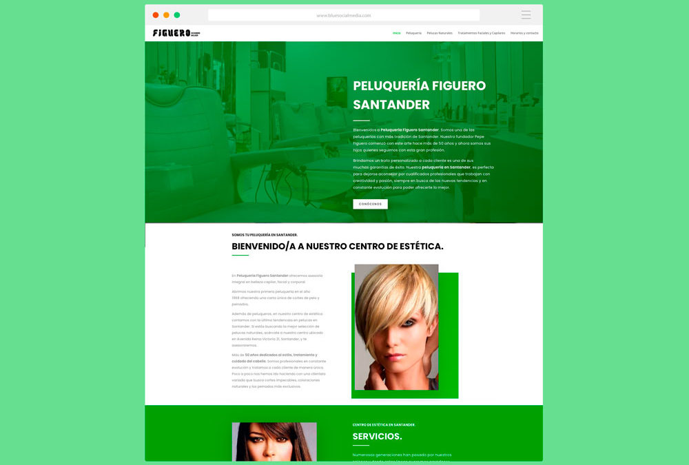 Página Web Peluquería Figuero Santander