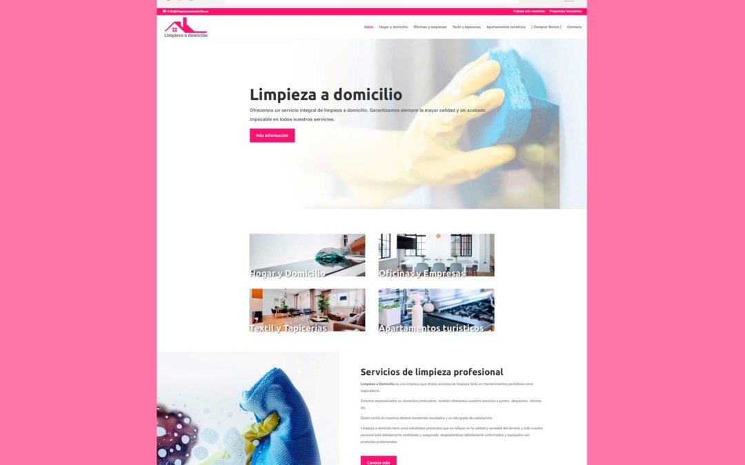 Página Web Limpieza a Domicilio