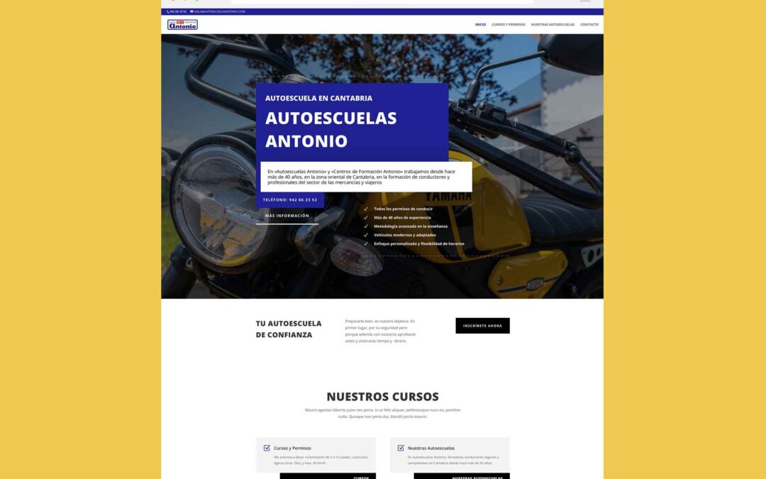 Página Web Autoescuela Antonio