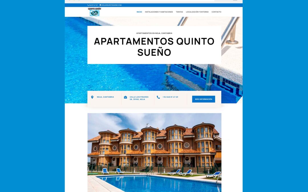 Página Web Apartamentos Quinto Sueño