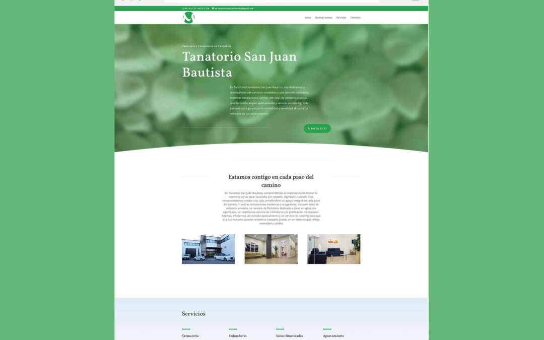 Página Web Tanatorio – Crematorio San Juan Bautista